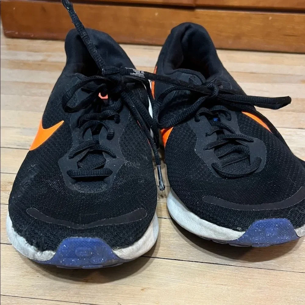 Nike Black and Orange Athletic Sneakers
